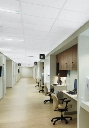 hospital ceiling tile instalation